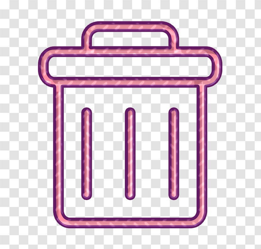 Delete Icon Trash Can - Pink Wastebin Transparent PNG