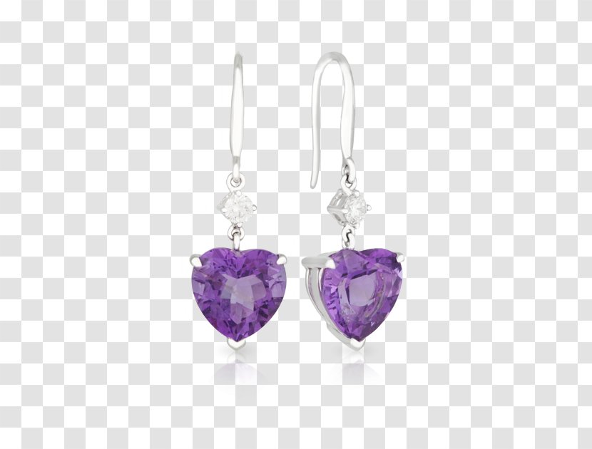 Amethyst Earring Gold Bezel Jewellery - Earrings - Private Appointment Transparent PNG