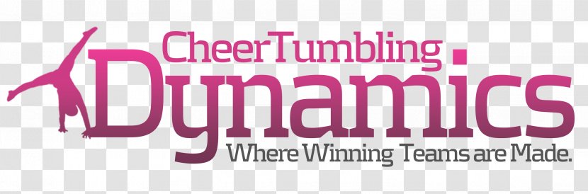 Logo Cheer Tumbling Dynamics Inc Cheerleading Gymnastics - Pink Transparent PNG