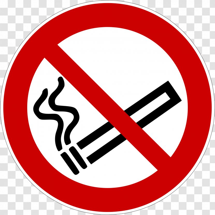 Smoking Ban Sign ISO 7010 No Symbol - Trademark Transparent PNG