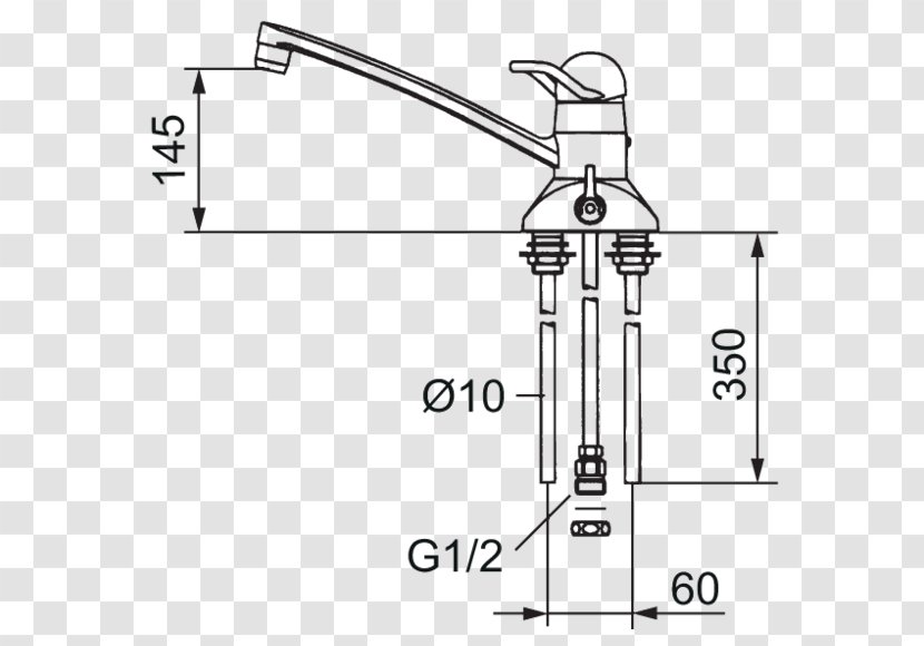 Faucet Handles & Controls Pipe Sink Ceramic Technical Drawing - Hal 9000 Transparent PNG