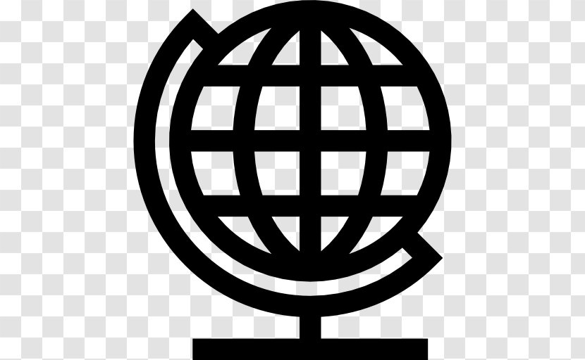 Earth Globe Symbol - Black And White - Planeta Tierra Transparent PNG