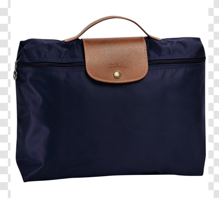 Longchamp Bag Pliage Briefcase Leather - Business Transparent PNG
