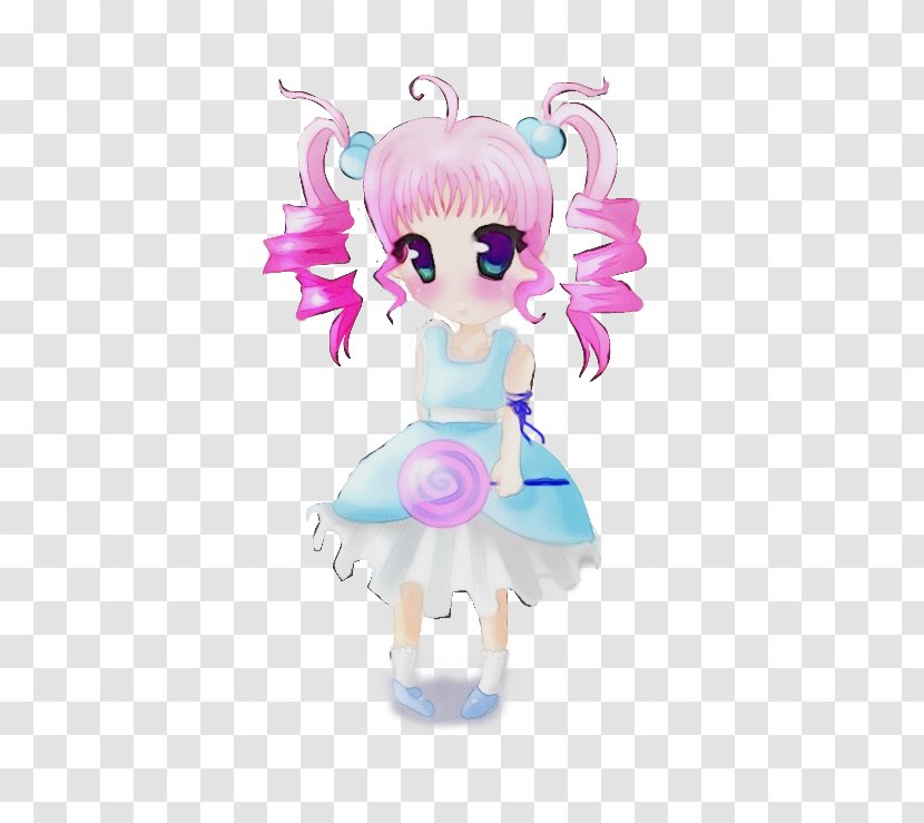 Pink Cartoon Doll Fictional Character Animation - Toy Transparent PNG