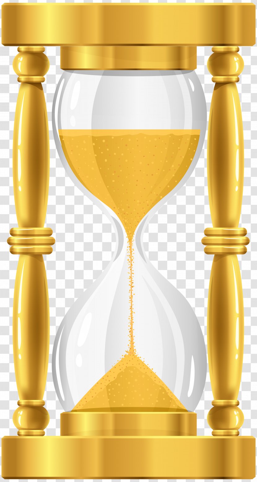 Hourglass - Yellow - Clock Transparent PNG