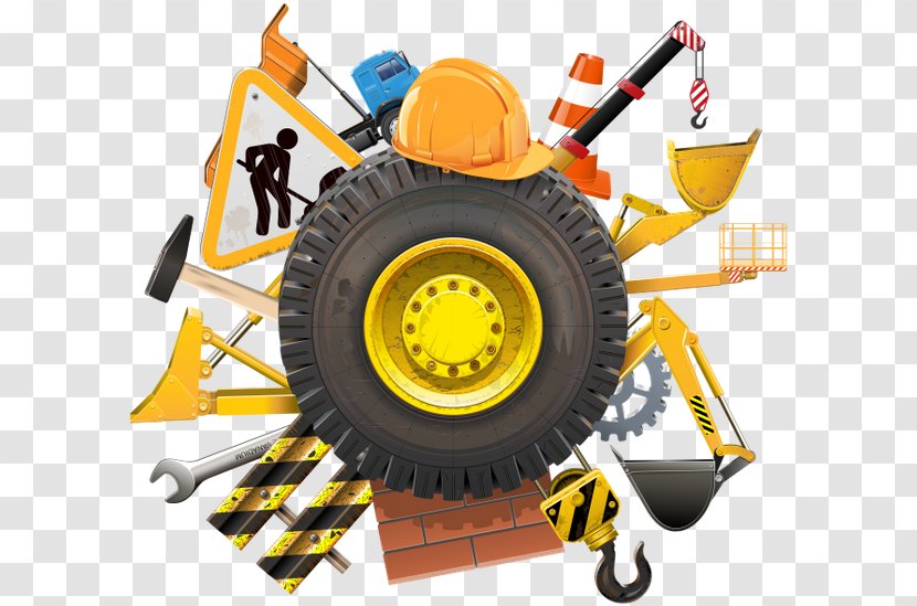 Vector Graphics Royalty-free Construction Stock Illustration - Bulldozer - Crane Transparent PNG