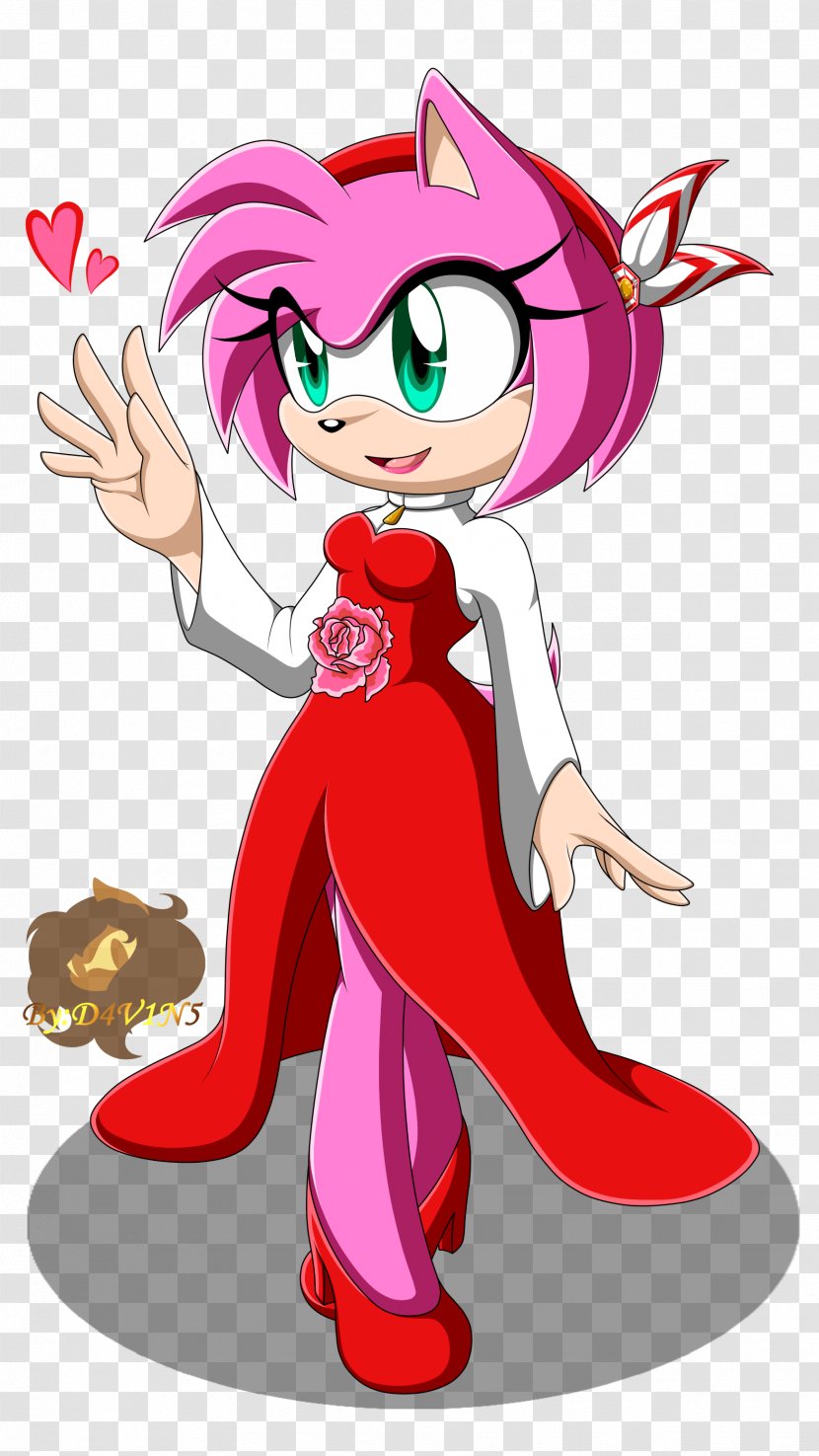 Amy Rose Sonic And The Black Knight Adventure Fan Art - Watercolor Transparent PNG