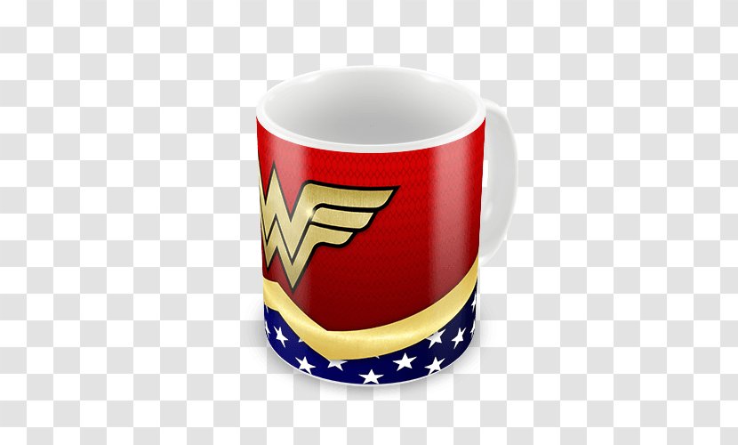 Coffee Cup Mug Wonder Woman Film Ceramic - Drawing Transparent PNG