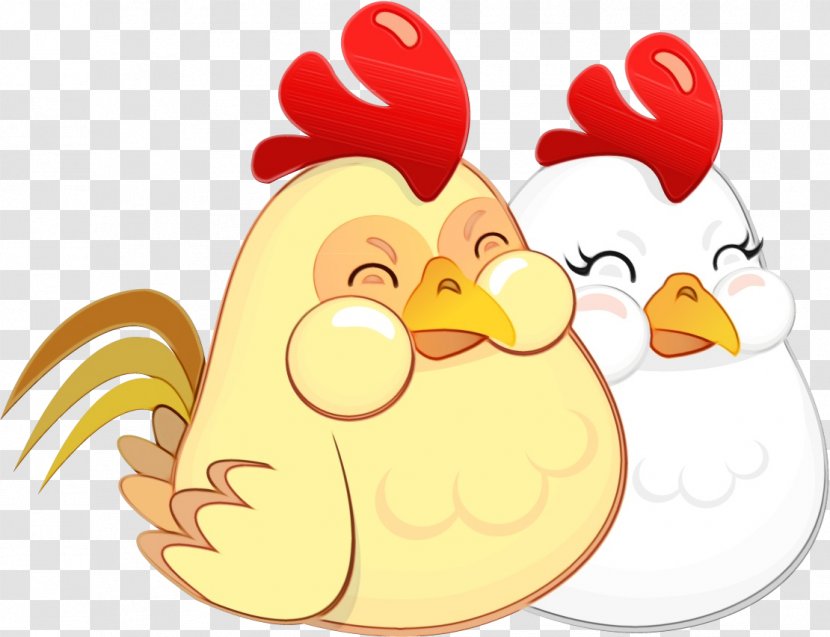 Chicken Cartoon Rooster Nose Yellow - Bird Transparent PNG