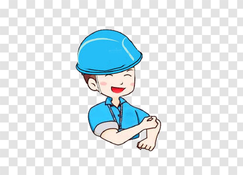 Tonglu County Drawing ZTO Express Cartoon - The Man In A Safety Helmet Transparent PNG