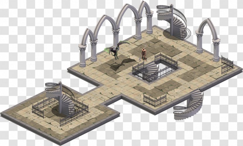 Isometric Graphics In Video Games And Pixel Art Tile-based Game Role-playing Dungeon Tiles Projection - Drawing Transparent PNG
