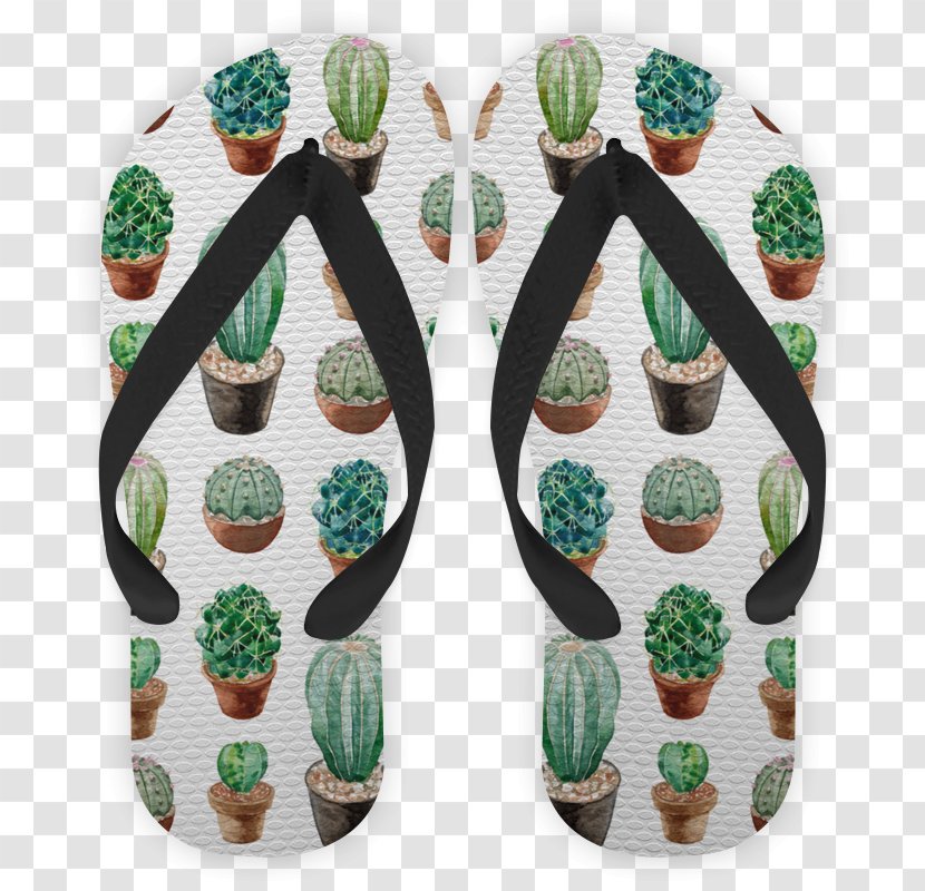 Flip-flops T-shirt Art Cactaceae Shoe - Paper - Cactus Transparent PNG