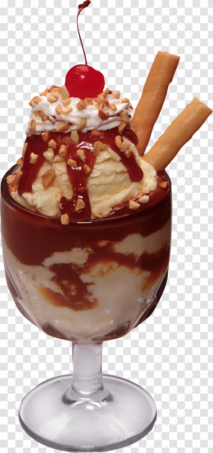 Ice Cream Cone Sundae Cupcake - Chocolate Syrup - Image Transparent PNG