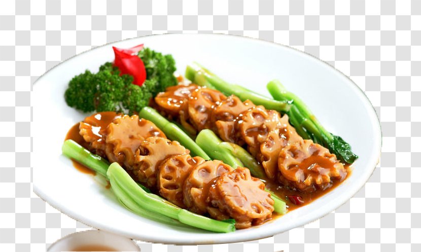 Vegetarian Cuisine Asian Recipe Deep Frying Food - Abalone Lotus Root Folder Transparent PNG