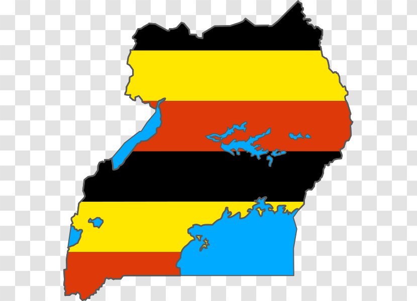 Flag Of Uganda File Negara Map - Pull Color Transparent PNG