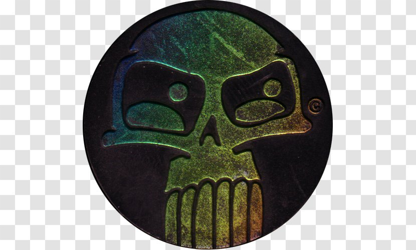 Green Skull Symbol Transparent PNG