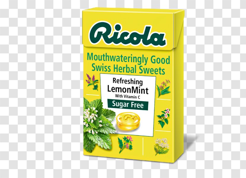 Ricola Mint Herb Lemon Beebalm Elderflower Cordial - Taste Transparent PNG