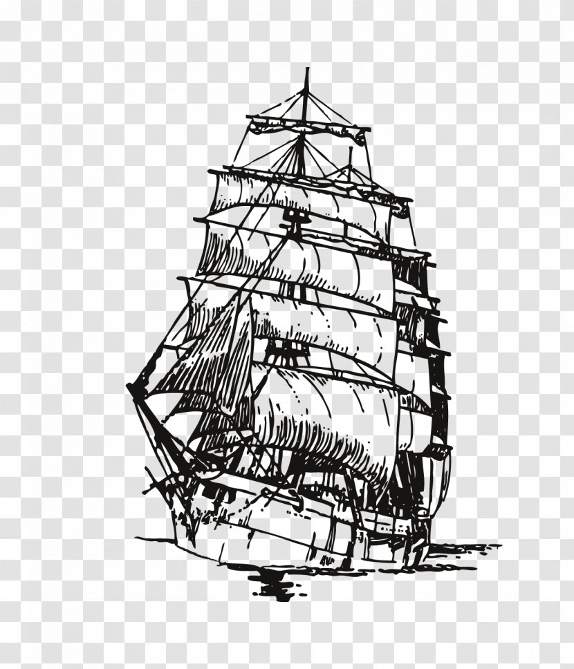 Symbol Royalty-free Illustration - Slave Ship - Hand-painted Sailing Boat Transparent PNG