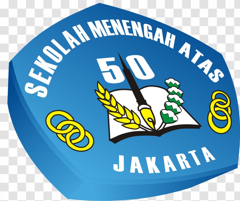 SMA Negeri 50 Jakarta Logo Organization Headgear Font - Yellow - Iedul Fitri Transparent PNG