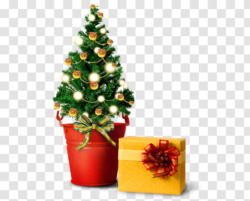 Christmas Tree Gift Santa Claus - Taobao Material, Decoration Transparent PNG