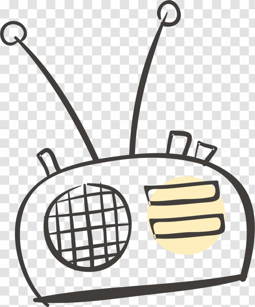 Clip Art - Black And White - Radio Transparent PNG