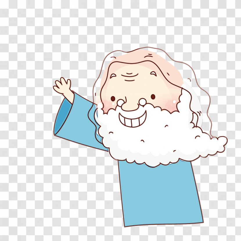 Cartoon Drawing Edward Newgate Beard Character - Santa Claus Facial Hair Transparent PNG