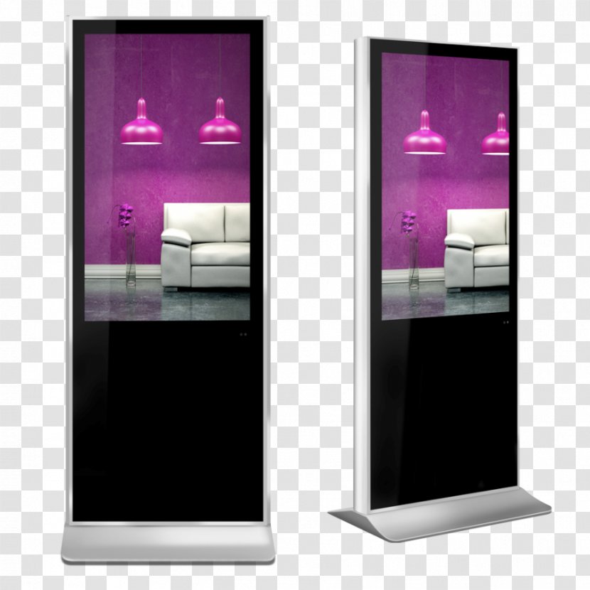Flat Panel Display Interactive Kiosks Multimedia Advertising - Electronic Device - Design Transparent PNG