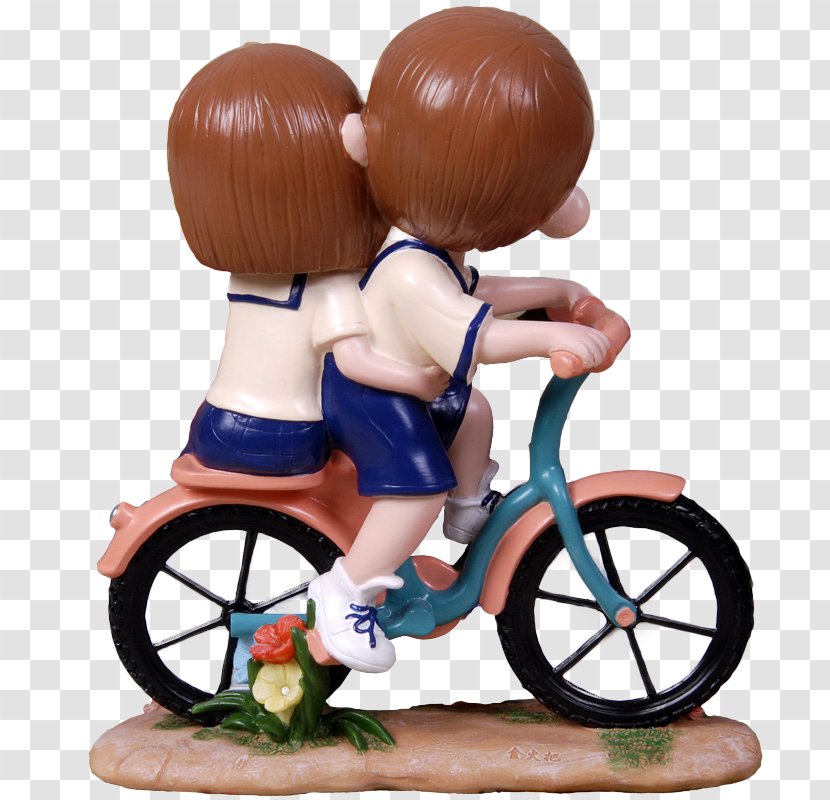 Bicycle Doll Toy Hello Kitty - Figurine - Couple Bike Transparent PNG