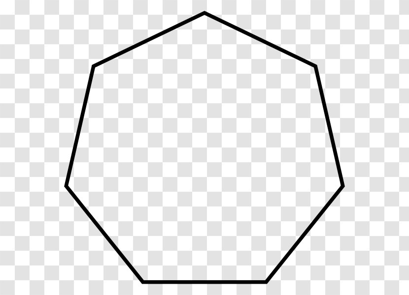 Heptagon Regular Polygon Shape Star - Black Transparent PNG