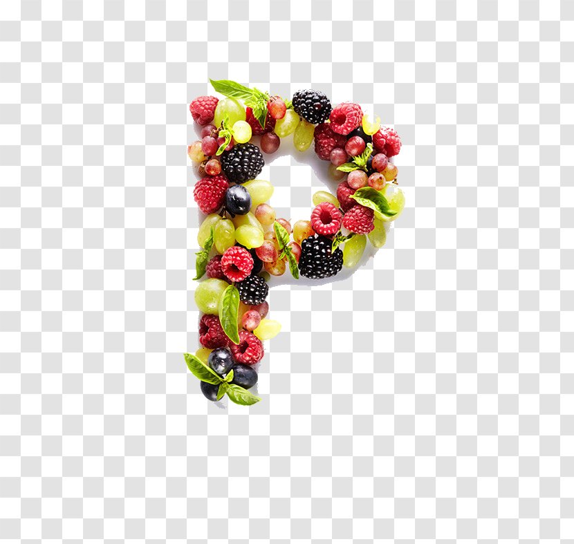 Letter P Icon - Fruit Makes Up The Transparent PNG