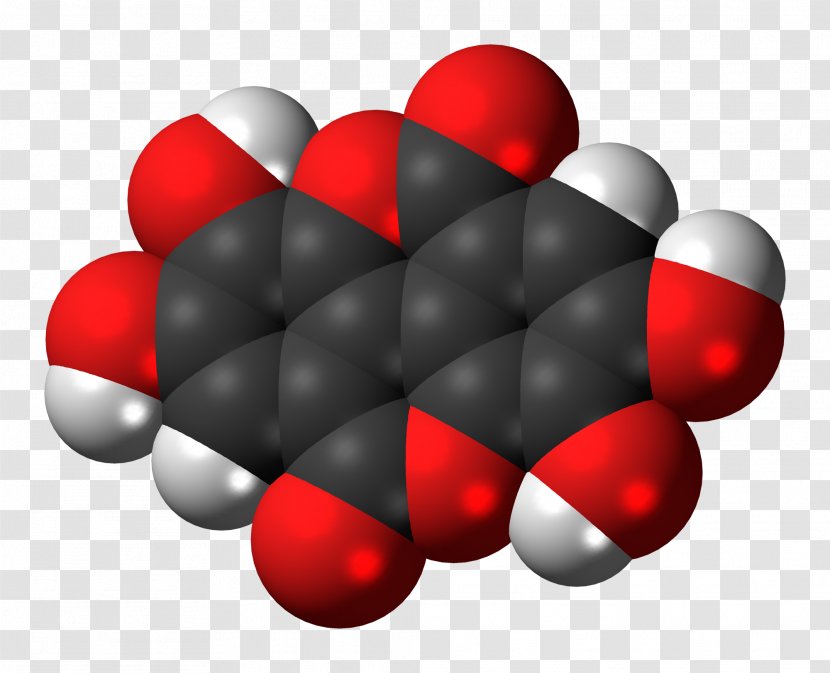 Ellagic Acid Space-filling Model Molecule Antioxidant Jmol Transparent PNG