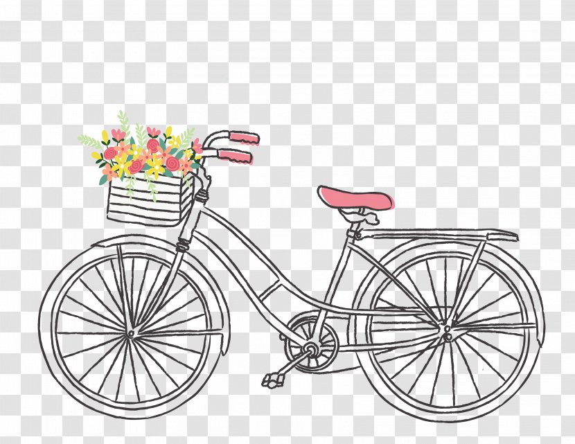 Bicycle Cycling Drawing - Sports Equipment Transparent PNG