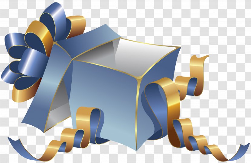 Gift Box Clip Art - Technology - Transparent Blue Large Clipart Transparent PNG