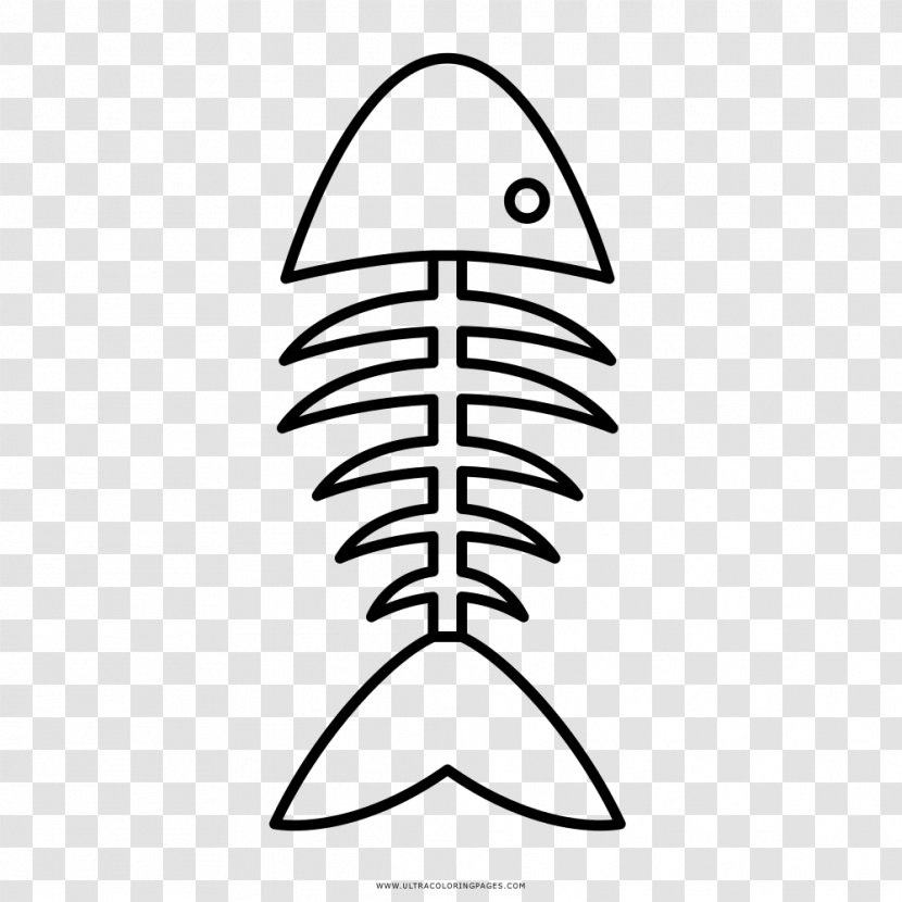 Drawing Fish Bone Coloring Book Thorns, Spines, And Prickles - Child - Pez Transparent PNG
