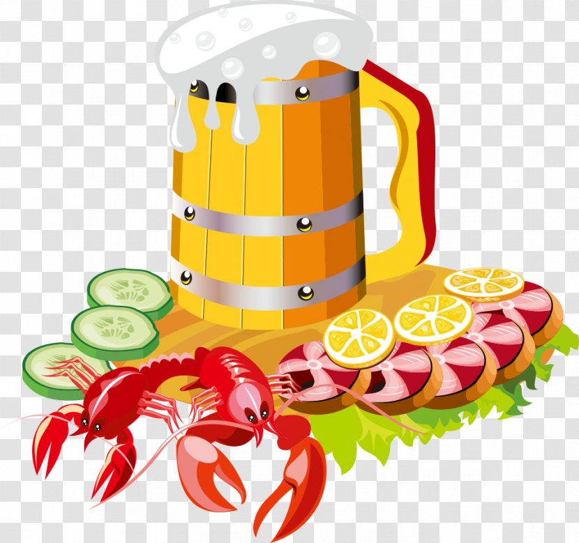 Beer Fruit Food Illustration - Tankard - Vector Mug Transparent PNG