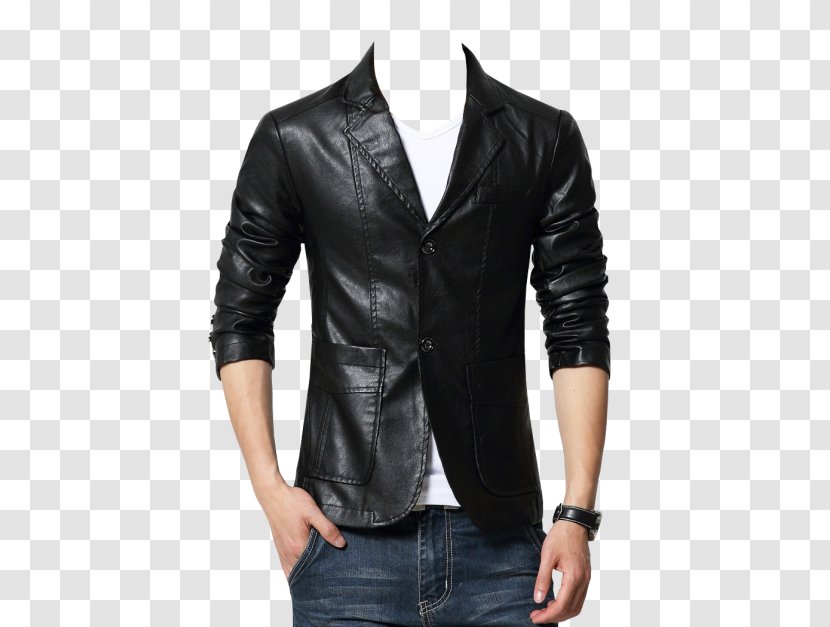 Blazer Suit Leather Jacket Single-breasted - Sport Coat - Dress Men Transparent PNG