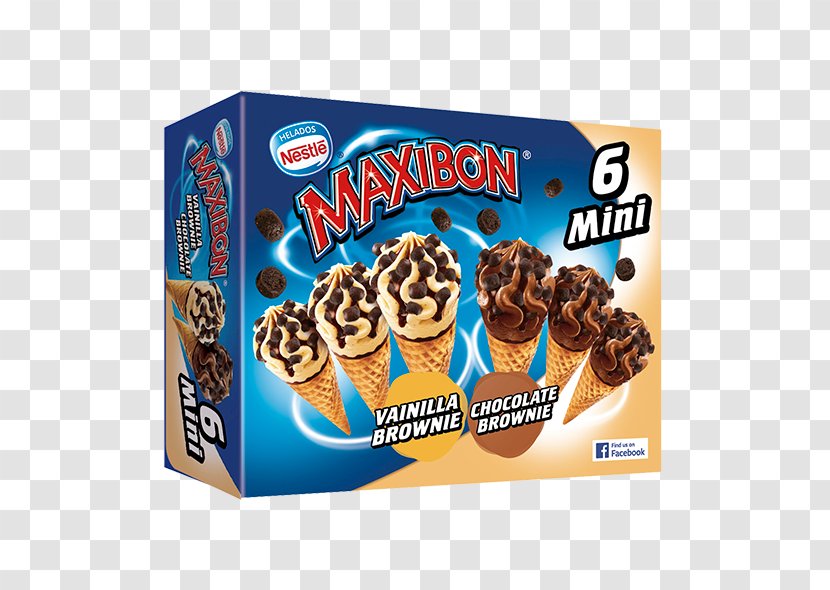Chocolate Ice Cream Brownie Wafer Maxibon - Theobroma Cacao - Brownies Transparent PNG