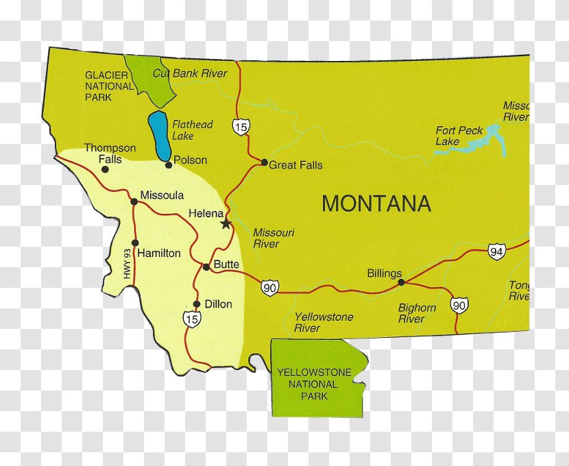 Montana Territory Summer Map Ecoregion - Time Transparent PNG