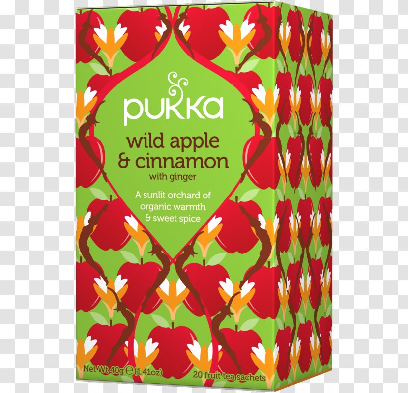 Pukka Wild Apple & Cinnamon Tea 20 Sachets Teas Herbs Three Mint Herbal - Petal Transparent PNG