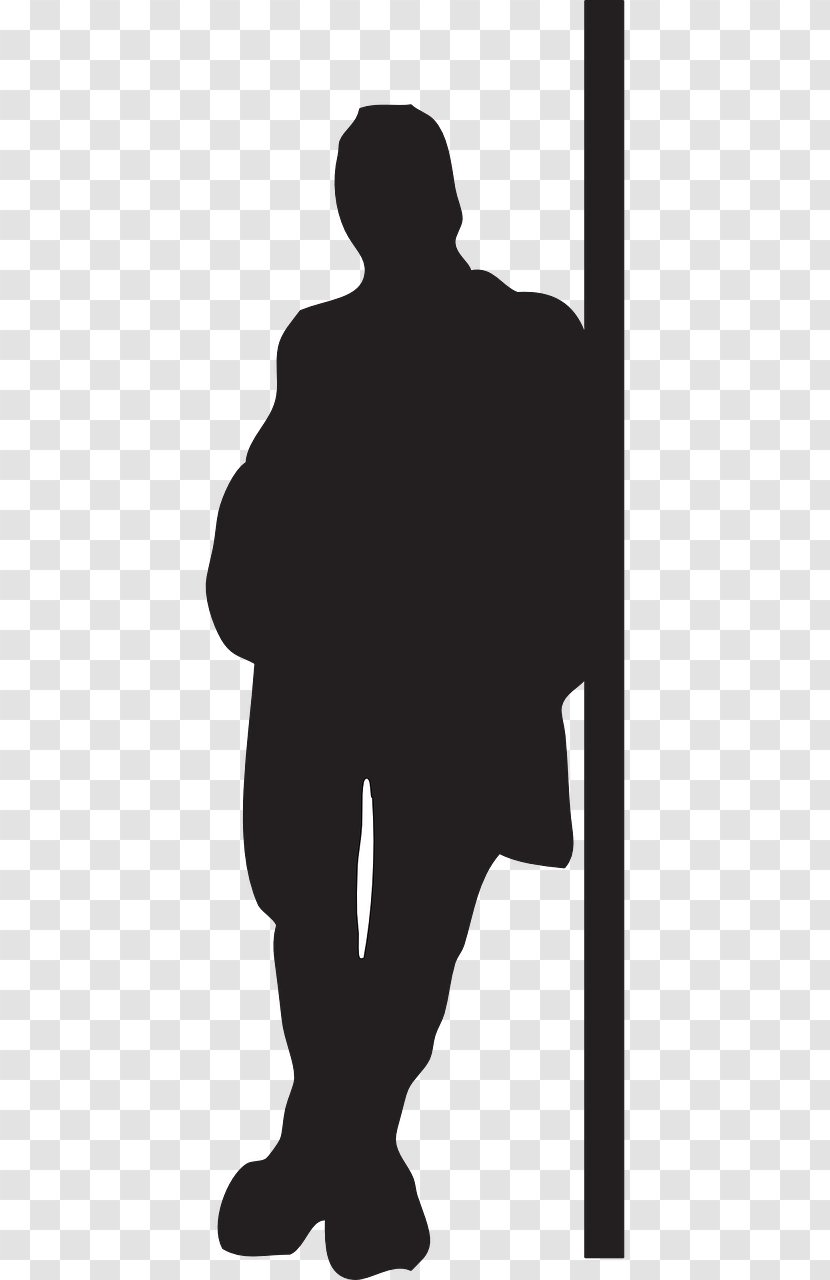 Silhouette Clip Art Image Wall - Man Standing Transparent PNG