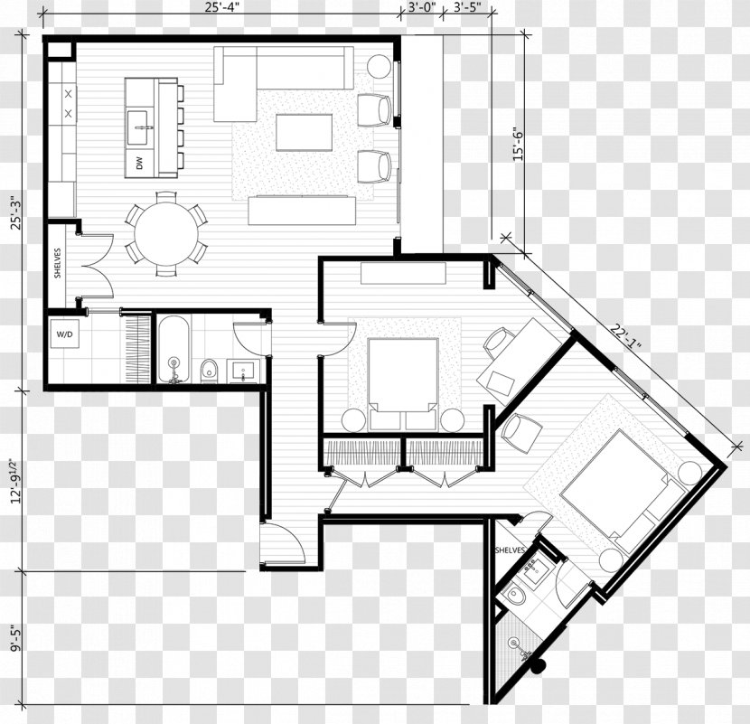 Floor Plan Land Lot Drawing - Design Transparent PNG