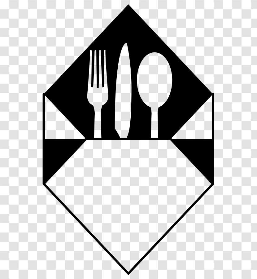 Knife Napkin Cutlery Clip Art - Black And White - Cliparts Transparent PNG