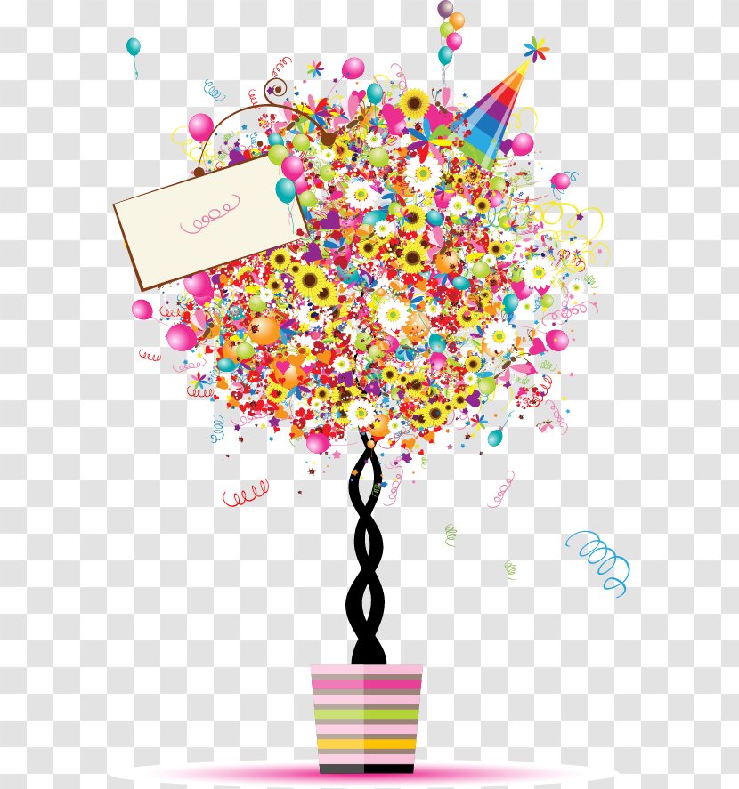 Birthday Balloon Holiday Illustration - Anniversary - Colorful Creative Trees Transparent PNG