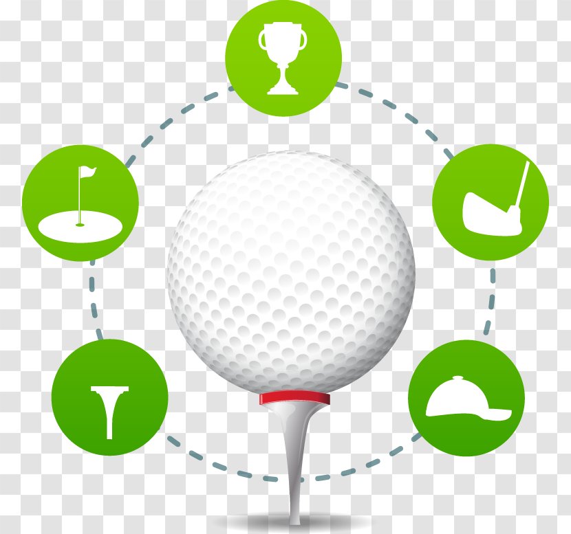 Golf Ball Poster - Green - Abstract Pattern Transparent PNG