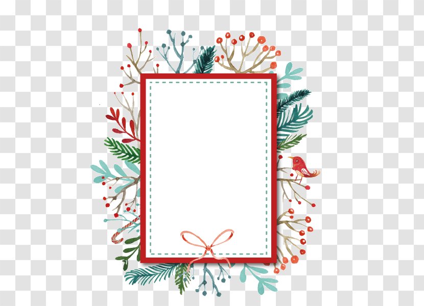 Christmas Card Greeting - Note Cards - Copywriter White Background Red Border Pattern Transparent PNG