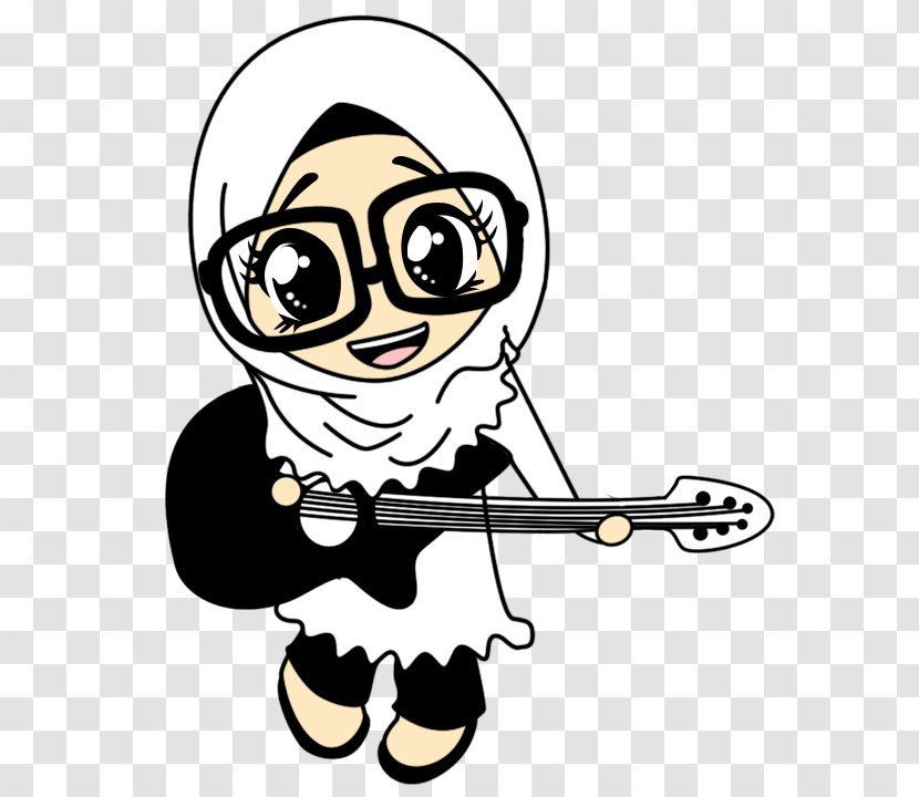 Cartoon Muslim Drawing Guitar Islam - Flower Transparent PNG