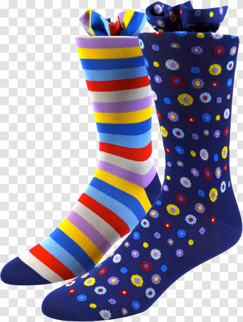 Sock Polka Dot Knee Highs Clothing Accessories Shoe - Electric Blue - Socks Transparent PNG