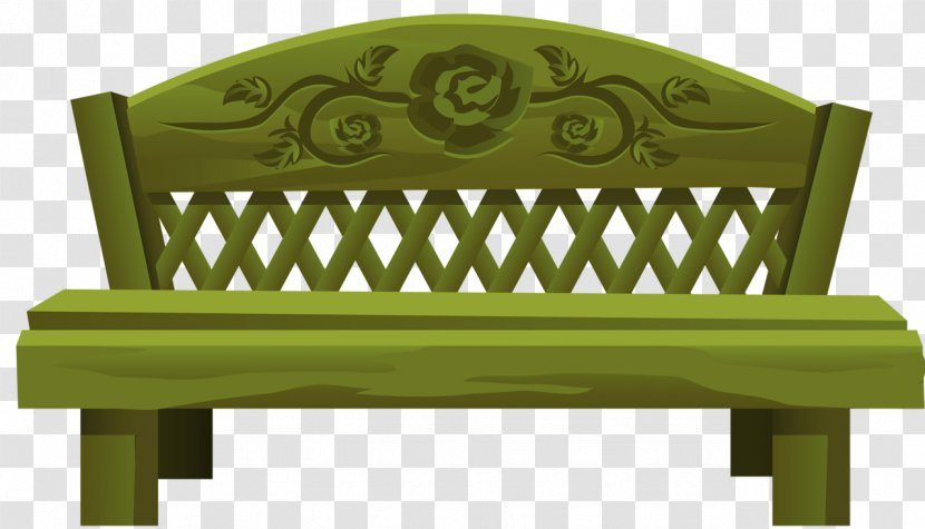 Bench Clip Art - Green - Banc Transparent PNG