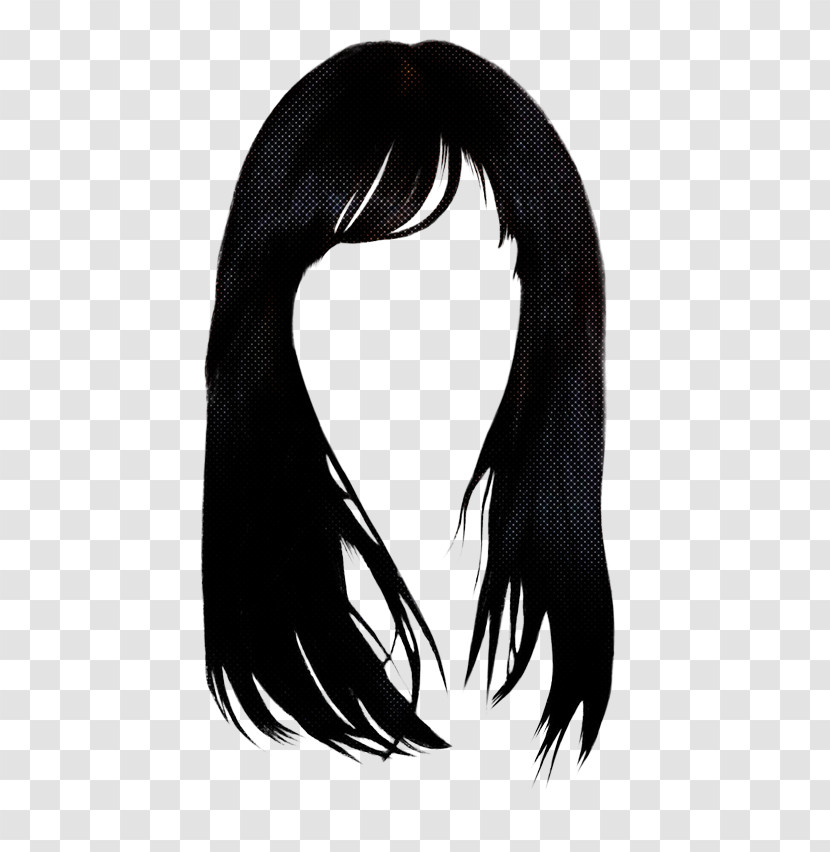 Hair Black Hair Hairstyle Head Long Hair Transparent PNG