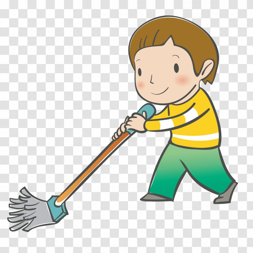 Floor Cartoon Clip Art - Cleaning - Mopping The Boy Transparent PNG
